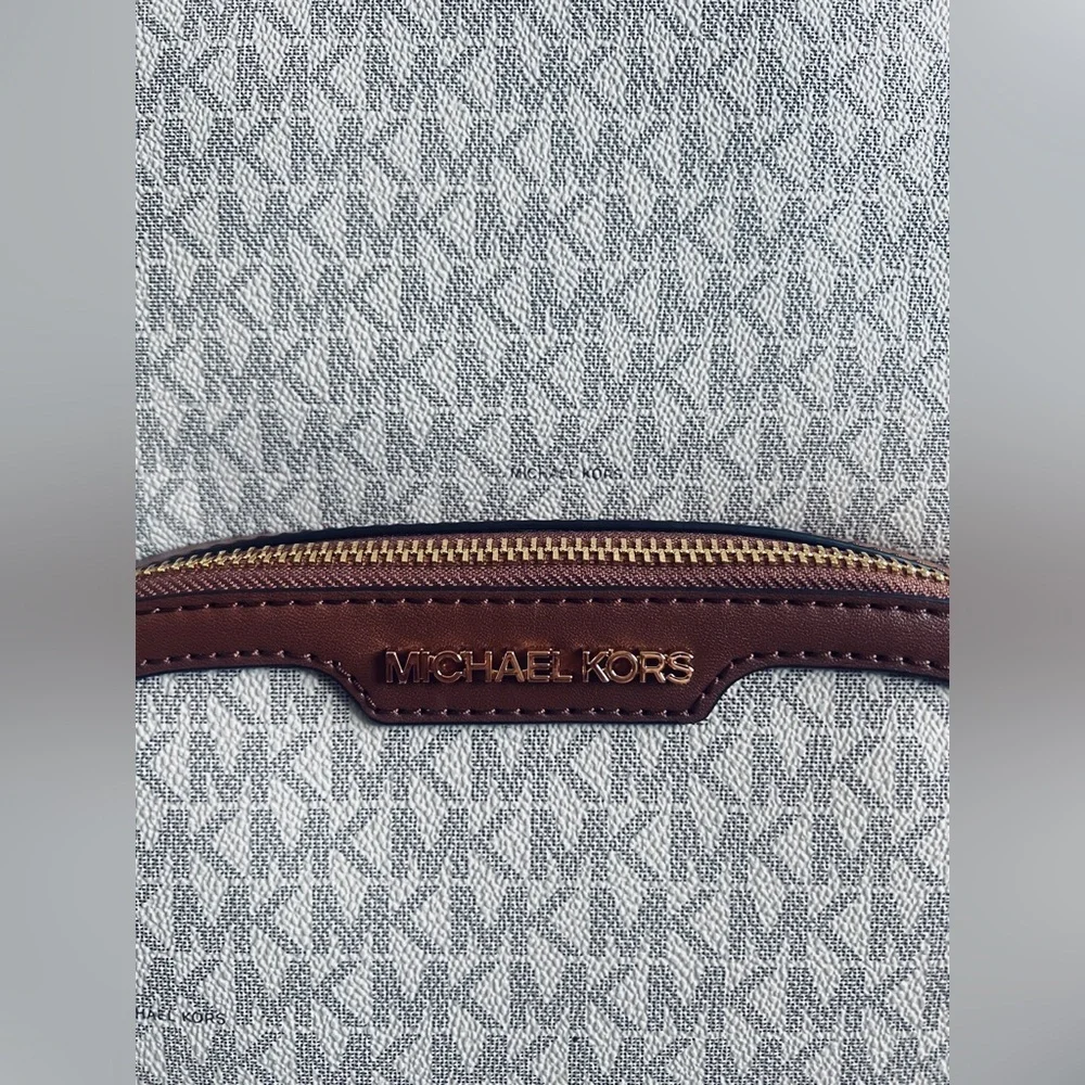 Michael Kors Jaycee Large Logo Backpack. Color : Vanilla